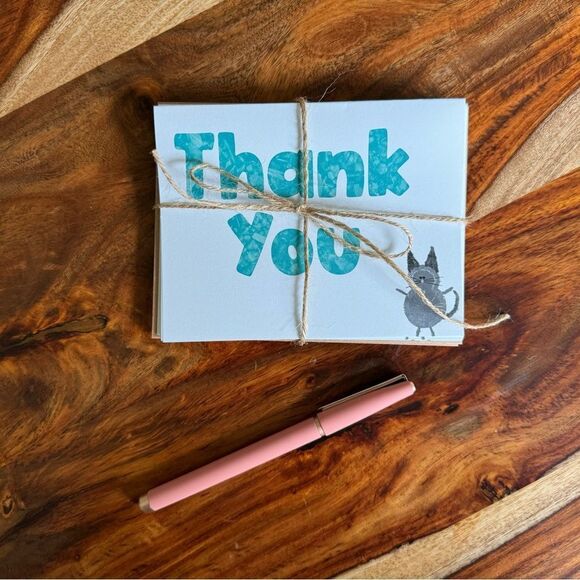 Greeting Cards Thank You Cards for Cat Lovers Gift 6 w/Envelopes Custom NEW - Picture 3 of 3